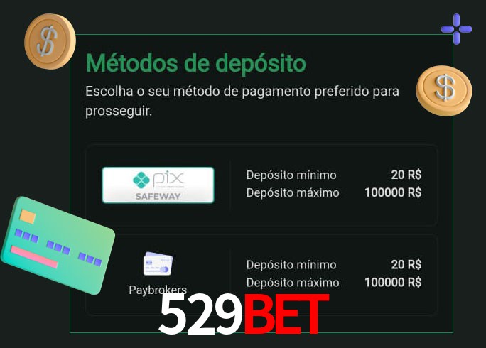 O cassino 529bet oferece uma grande variedade de métodos de pagamento